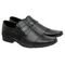 Sapato Social Masculino Elástico Fivela Textura Conforto Preto 42 - Marca Eleganci