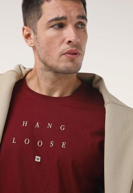Camiseta Hang Loose Letsgo Vinho - Marca Hang Loose