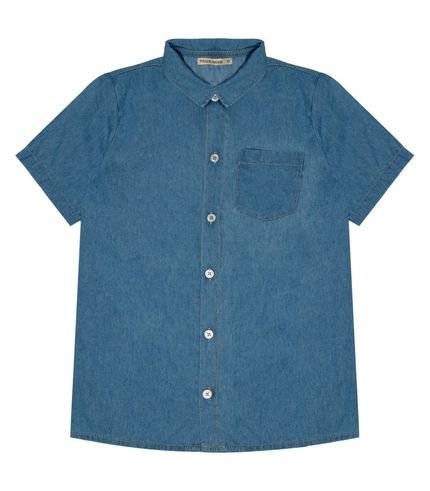 Camisa Infantil Masculina Com Botões Trick Nick Azul - Marca TRICK NICK JEANS