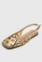 Sapatilha Slingback Vicenza Recorte Laser Dourada - Marca Vicenza