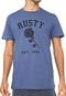 Camiseta Rusty Estampada Azul - Marca Rusty