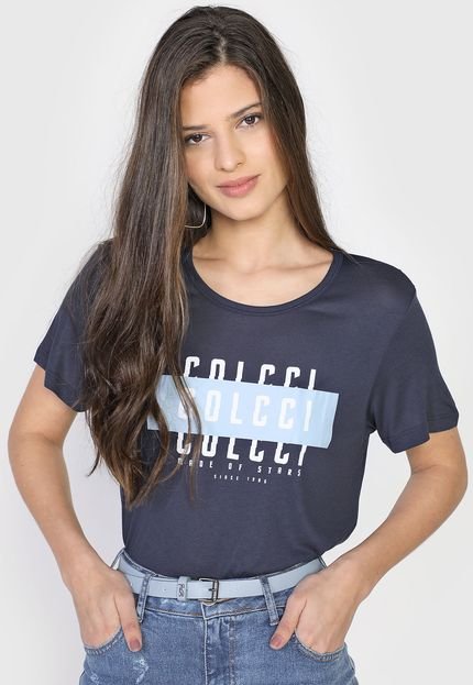 Camiseta Colcci Made of Stars Azul-Marinho - Marca Colcci