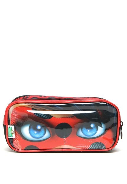 Estojo Pacific Duplo Miraculous Ladybug Infantil Vermelho - Marca Pacific