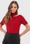 Blusa Tricot Carmim Recorte Vinho - Marca Carmim