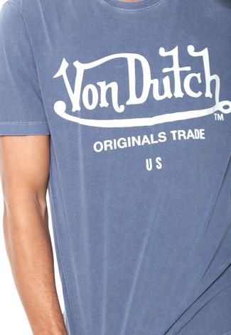 Camiseta Von Dutch Original Trade USA Azul