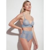 Calcinha Alta Renda Sweet Lace Azul Acinzentado - Marca Loungerie