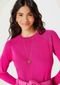 Blusão Feminino Em Tricô De Poliamida - Rosa - Marca Hering