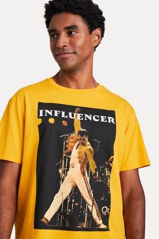 Camiseta Estampada Influencer Stage Abr Reserva Amarelo