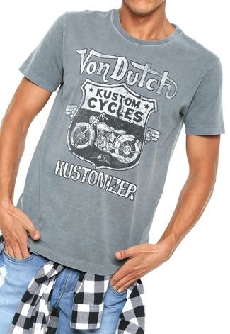Camiseta Von Dutch Kustom Cycles Cinza