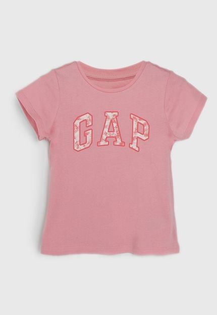 Camiseta GAP Infantil Logo Rosa - Marca GAP