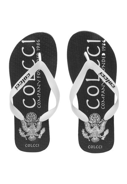 Chinelo Colcci Company Preto/Branco - Marca Colcci