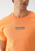 Camiseta Tommy Hilfiger Reta Columbus Ave. NY Laranja - Marca Tommy Hilfiger