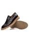 Sapato Casual Preto Em Couro Tratorado 3653 - Marca Madok