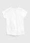 Camiseta Brandili Infantil Tropical Branco/Rosa - Marca Brandili