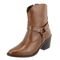 Bota em Couro Western Texana Cano Curto Bico Fino Country Feminina Conhaque Rado Shoes - Marca RADO SHOES