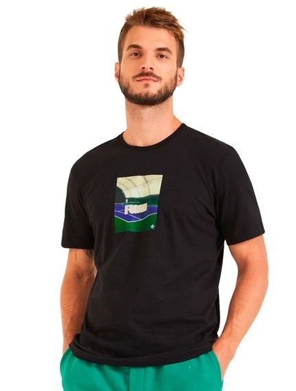 Camiseta Forum Masculina New Box Court Print Preta - Marca Forum