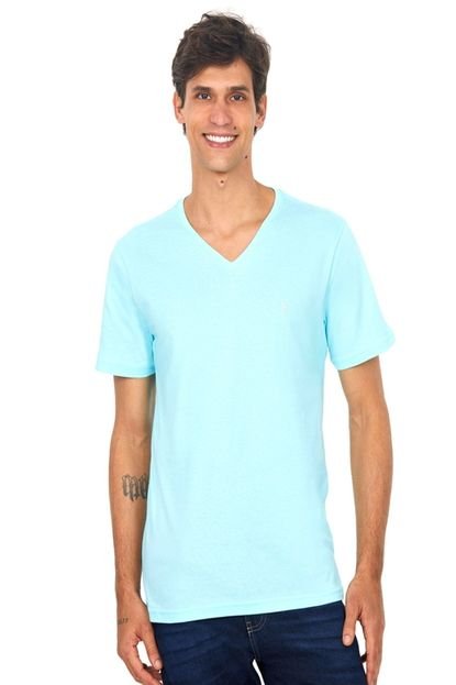 Camiseta Masculina Bordado Cinza Polo Wear Azul Claro - Marca Polo Wear