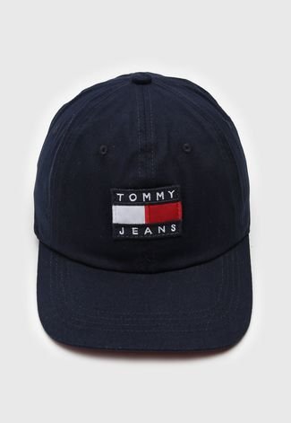 Boné Tommy Jeans Logo Bordado Azul-Marinho