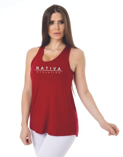 Camiseta Feminina Fitness Nativa Grená - Marca Sallada Mista