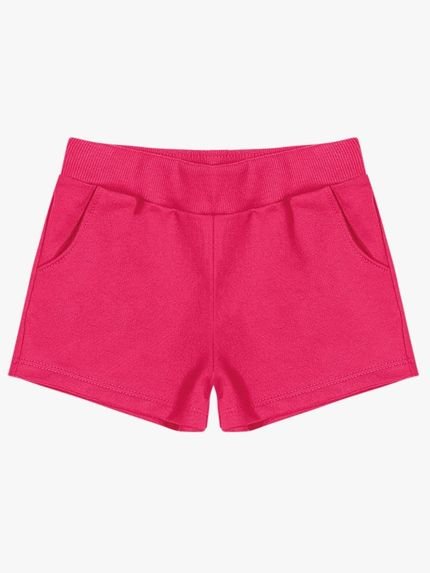 Short Infantil Menina Nanai Moletom Rosa - Marca Nanai