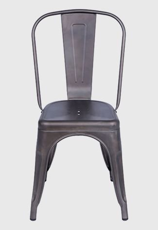 Cadeira de Jantar Retrô OR Design Prata Velho