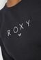 Blusa de Moletom Flanelada Fechada Roxy High On The Line Preto - Marca Roxy