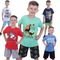 5 Conjuntos Menino Infantil de Verão Roupas de Calor Com Camisetas e Bermudas - Marca CFAstore