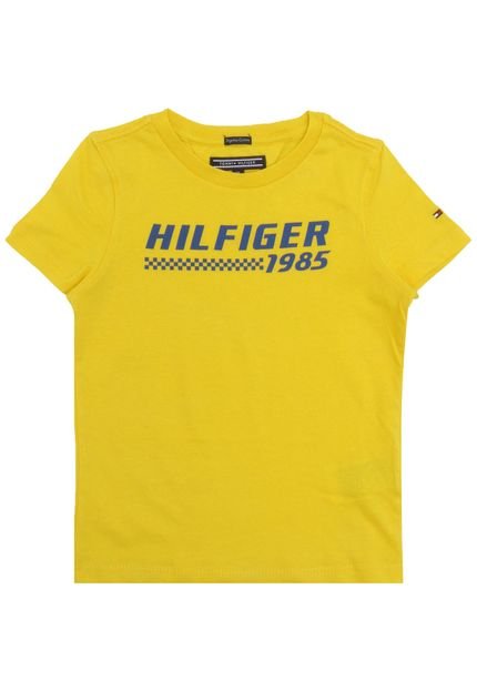 Camiseta Tommy Hilfiger Kids Manga Curta Menino Amarela - Marca Tommy Hilfiger Kids