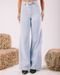 Calça Jeans Wide Leg Feminina Cintura Alta com Cinto 23602 Clara Consciência - Marca Consciência