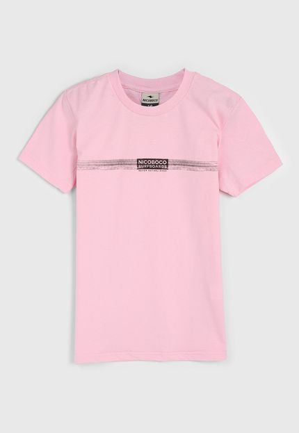 Camiseta Nicoboco Infantil Logo Rosa - Marca Nicoboco