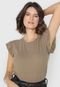 Blusa Cativa Babados Marrom - Marca Cativa