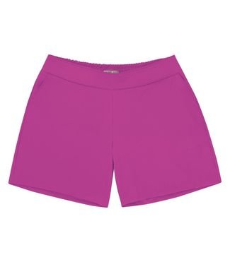 Shorts Feminino Plus Size Crepe Light Secret Glam Rosa