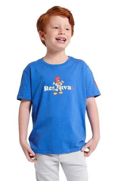 Camiseta Estampada Pica Pau Dentista Reserva Mini Azul - Marca Reserva Mini