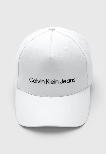 Boné Aberto Calvin Klein Jeans Logo Aba Curva Branco - Marca Calvin Klein Jeans