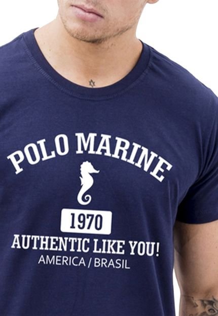 Camiseta 1970 Básica Masculina Polo Marine Marinho - Marca Polo Marine