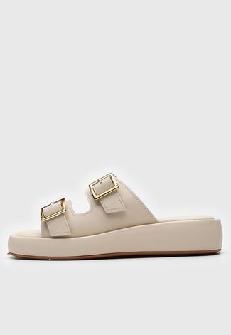 Tamanco Dafiti Shoes Fivelas Off-White