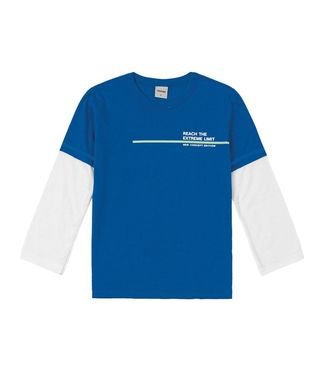 Camiseta Masculina Manga Longa Rovitex Kids Azul