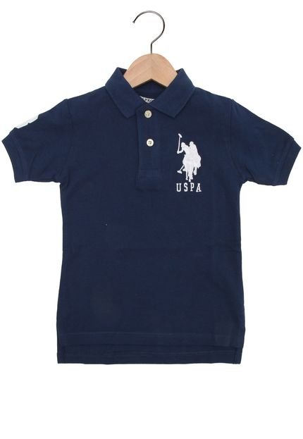 Camisa Polo U.S. Polo Bordada Azul-Marinho - Marca U.S. Polo