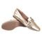 Sapato Feminino Mocassim Rasteira Sapatilha C/Enfeite Metalizado Dourado - Marca Império dos Pés