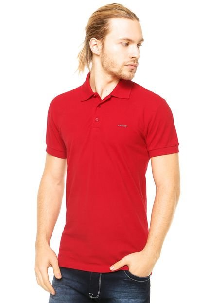 Camisa Polo Manga Curta Colcci Bordado Vermelha - Marca Colcci