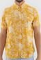 Camisa Hering Reta Floral Amarela - Marca Hering