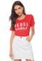 Camiseta Colcci Rebel Girl Vermelha - Marca Colcci