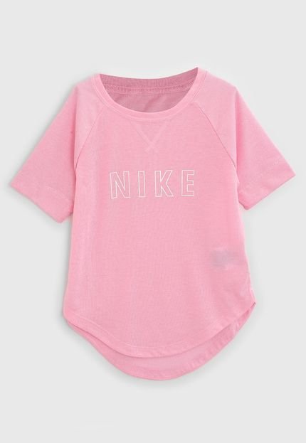Camiseta Nike Infantil Raglan Rosa - Marca Nike