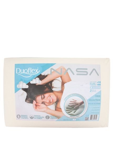 Travesseiro Duoflex Nasa NS1114 Bege - Marca Duoflex