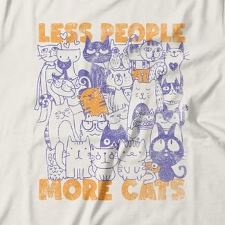 Camiseta Feminina More Cats - Off White