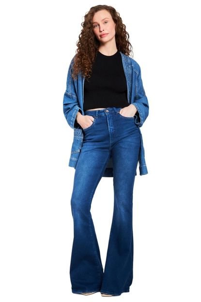 Calça Jeans Nina Flare High Reversa Azul - Marca Reversa