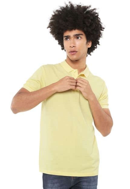 Camisa Polo Colcci Reta Lisa Amarela - Marca Colcci