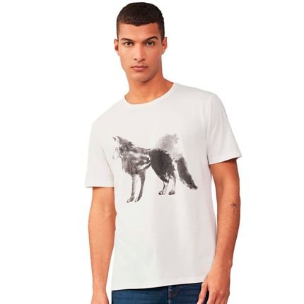 Camiseta Acostamento Wolf IN23 Off White Masculino - Marca Acostamento