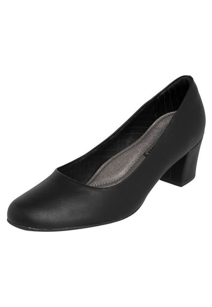 Scarpin Piccadilly Salto Bloco Preto - Marca Piccadilly