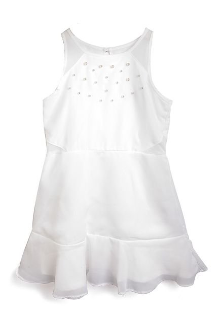 Vestido Amora Liso Branco - Marca Amora